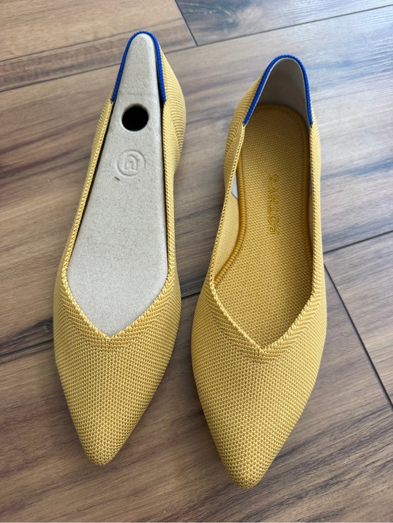 Rothy's Shoes - Rothy’s The Pointe Yellow/Marigold Pointed Knit Ballet Flats